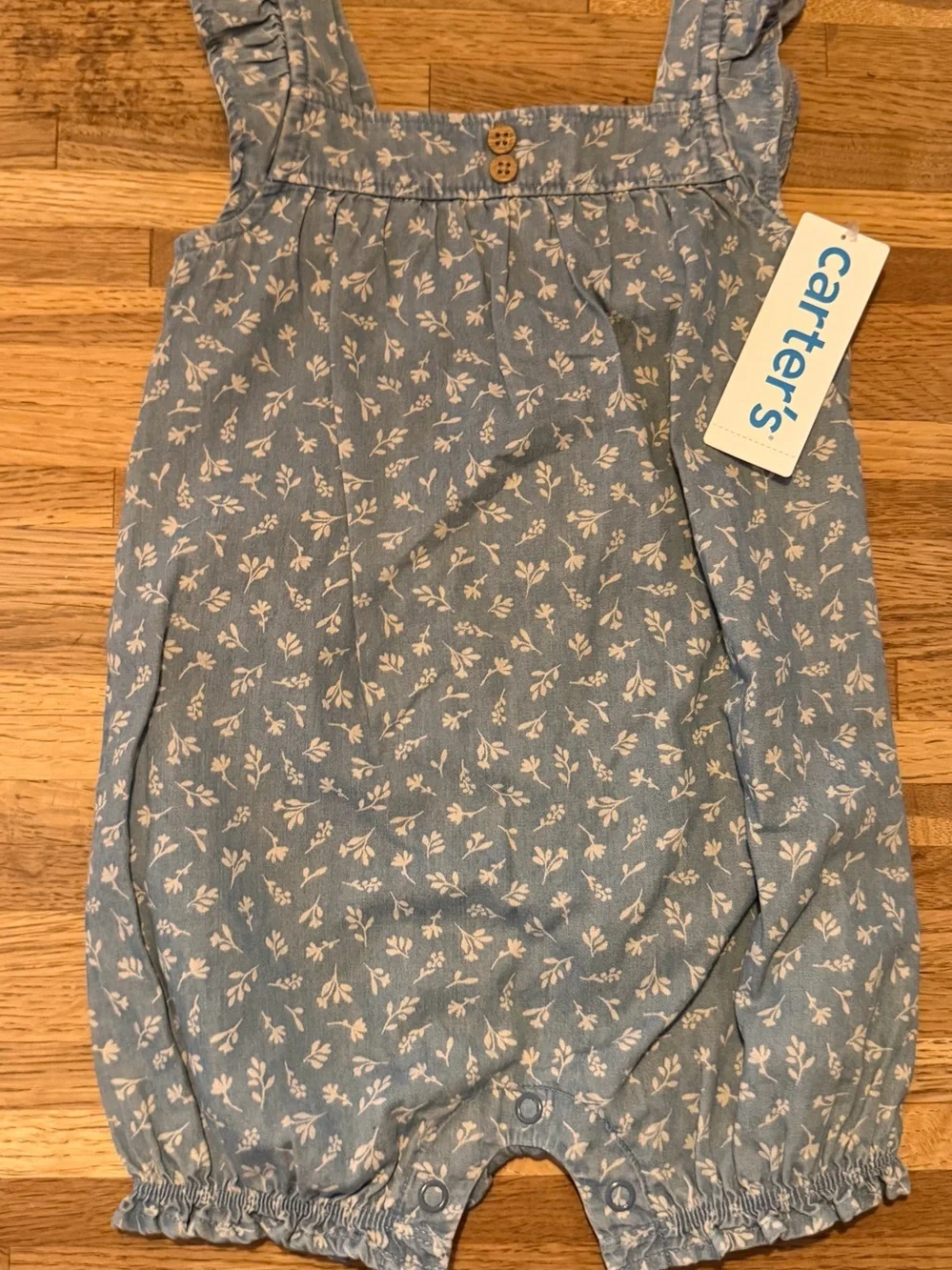 Carter's Light Blue Floral Baby Dress